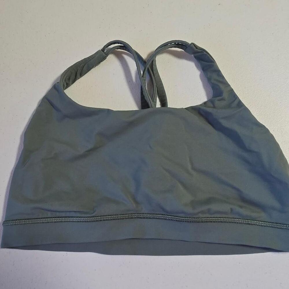 lululemon green energy bra cups b to d. sz 10